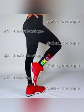 Zumba Game On High Waisted Ankle Leggings Bold Black Size XS (E061)